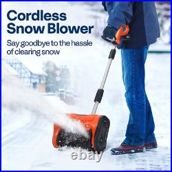 10'' Cordless Snow Shovel 20V Battery Powered Electric Snow Blower 4.0Ah Battery