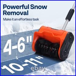 10'' Cordless Snow Shovel 20V Battery Powered Electric Snow Blower 4.0Ah Battery