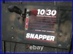 10 HP 2 Stage Snapper Snow Blower Thrower, Electric Start NO SHIPPING Runs Gd