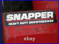 10 HP 2 Stage Snapper Snow Blower Thrower, Electric Start NO SHIPPING Runs Gd