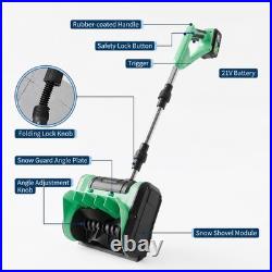 12'' Cordless Snow Shovel 21V Battery Powered Electric Fold Snow Thrower 2x4.0Ah