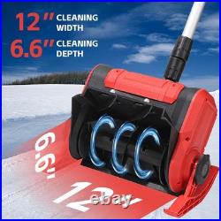 12'' Cordless Snow Shovel 21V Battery Powered Electric Snow Blower with2Battery
