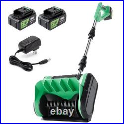 12V Cordless Snow Blower 12 Electric Snowblower with 2 x 4.0 Ah Batteries Adjus