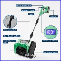 12V Cordless Snow Blower 12 Electric Snowblower with 2 x 4.0 Ah Batteries Adjus