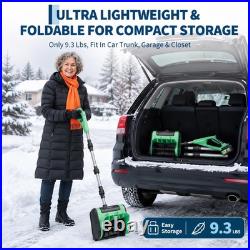 12V Cordless Snow Blower 12 Electric Snowblower with 2 x 4.0 Ah Batteries Adjus