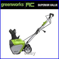 13 Amp 20Corded Electric Snow Thrower Adjustable 180 Degree Chute for Driveways