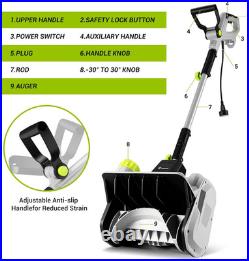 14-Inch Corded Electric Snow Blower, 1500W High-Power Snow Blower, 3500Rpm Speed