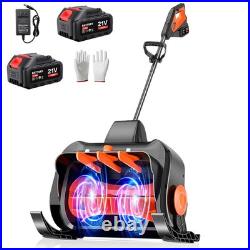 16 21V Cordless Snow Shovel Electric Blower with Charger & 2 3.0-Ah Battery