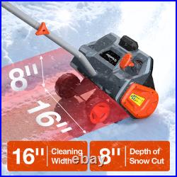 16 Cordless Power Shovel Snow Thrower Brushless Motor 23FT Throwing Distance