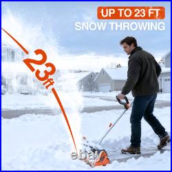 16 Cordless Power Shovel Snow Thrower Brushless Motor 23FT Throwing Distance