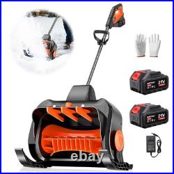 16'' Cordless Snow Shovel 21V Battery Powered Electric Snow Blower 2x 3000mah US