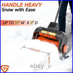 16'' Cordless Snow Shovel 21V Battery Powered Electric Snow Blower 2x 3000mah US