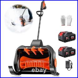 16'' Cordless Snow Shovel 21V Battery Powered Electric Snow Blower 2x 3000mah US