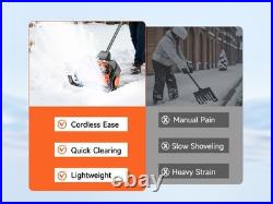 16'' Cordless Snow Shovel 21V Battery Powered Electric Snow Blower 2x 3000mah US