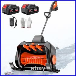 16'' Cordless Snow Shovel 21V Battery Powered Electric Snow Blower 2x 3000mah US