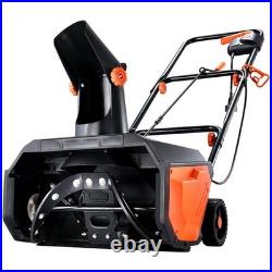 1600W 13-Amp Electric Snow Thrower Corded Snow Blower with Wheels Adjustable Chute