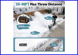 17 Cordless Snow Shovel with Wheels & 2 Batteries 30FT THROW DISTANCE 9000 mah