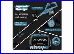 17 Cordless Snow Shovel with Wheels & 2 Batteries 30FT THROW DISTANCE 9000 mah