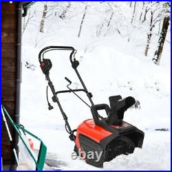 18 15 Amp Electric Snow Thrower Corded Snow Blower Ideal for Outdoor Use Red