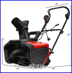 18 15 Amp Electric Snow Thrower Corded Snow Blower Ideal for Outdoor Use Red