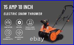 18 15Amp Electric Corded Snow Shovel Snow Blower 25' Throwing Distance Sidewalk