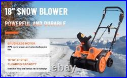 18 15Amp Electric Corded Snow Shovel Snow Blower 25' Throwing Distance Sidewalk