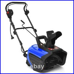 18-Inch 15 Amp Electric Snow Thrower Corded Snow Blower 720Lbs/Minute Blue