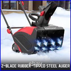 18 Inch Corded Snow Blower Electric Snowthrower Garden with 15 Amp Motor