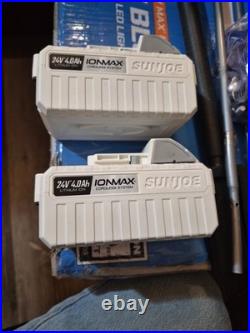 18? Snow Joe IONMAX 24V Cordless Snow Blower w Electric Engine, 24V-X2-SB18-GO