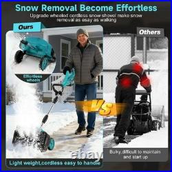 18V Cordless Electric Snow Shovel 16 Width with 2x 4.5Ah Batteries? 25FT Throw