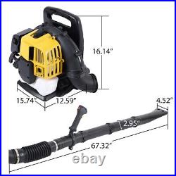 2 Stroke 52CC Gas Powered Backpack Leaf Blower Snow Blower For Lawn Garden