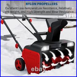 20 Corded Electric Snow Blower 25 ft Snow Throwing Distance with Dual LED Light