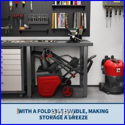 20 Corded Electric Snow Blower 25 ft Snow Throwing Distance with Dual LED Light