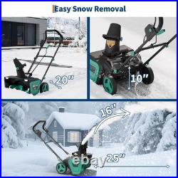 20 Cordless Electric Snow Blower, Snow Thrower with Brushless Motor & LED Light 20 Cordless Electric Snow Blower, Snow Thrower with Brushless Motor & LED Light