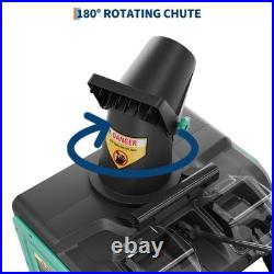 20 Cordless Electric Snow Blower, Snow Thrower with Brushless Motor & LED Light