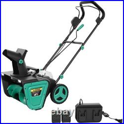 20 Electric Cordless Snow Blower with Battery & Charger 20 in Width, 10 in Depth