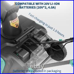 20 Electric Cordless Snow Blower with Battery & Charger 20 in Width, 10 in Depth