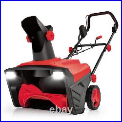 20 Electric Snow Thrower 120V 15Amp Snow Blower with180° Rotatable Chute 2 Lights