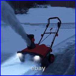 20 Electric Snow Thrower 120V 15Amp Snow Blower with180° Rotatable Chute 2 Lights