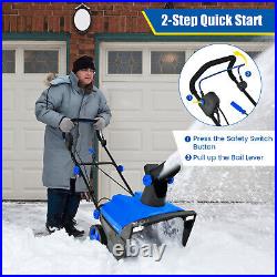 20 Electric Snow Thrower 120V 15Amp Snow Blower with180° Rotatable Chute 2 Lights