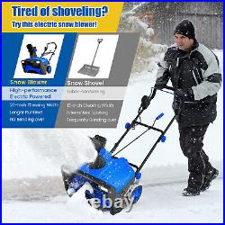 20 Electric Snow Thrower 120V 15Amp Snow Blower with180° Rotatable Chute 2 Lights