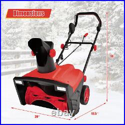 20 Electric Snow Thrower 120V 15Amp Snow Blower with180° Rotatable Chute 2 Lights