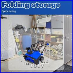 20 Inch 15 Amp Snow Blower, Walk-Behind Corded Electric Snowblower with Dual LED