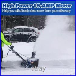 20 Inch 15 Amp Snow Blower, Walk-Behind Corded Electric Snowblower with Dual LED