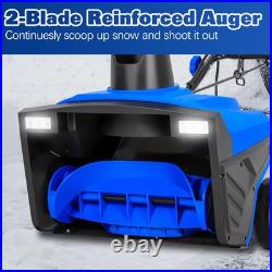 20 Inch 15 Amp Snow Blower, Walk-Behind Corded Electric Snowblower with Dual LED