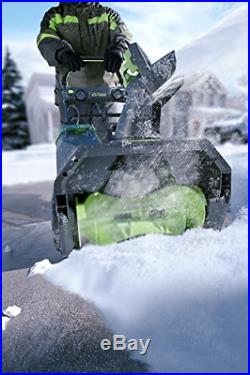 20-Inch 80V Cordless Snow Thrower 2.0 Driveway Sidewalks Patios Brushless Motor