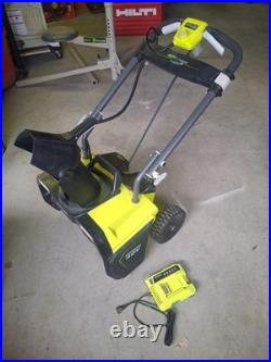 20 Ryobi 40V Snow Blower with Charger RY 40805