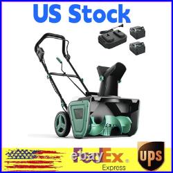 20Electric Snowblower with4.0Ah Battery&LED Light, 23FT Throwing Distance, Driveway