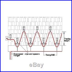 20FT 200FT Heat Roof Gutter De-icing Ice Snow Melter Cable Tape Kit Thermostat
