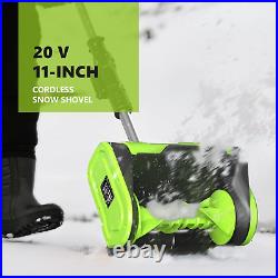 20V 11-Inch Cordless Snow Shovel, Battery Powered Snow Blower, 20-Volt/4.0 Ah Li